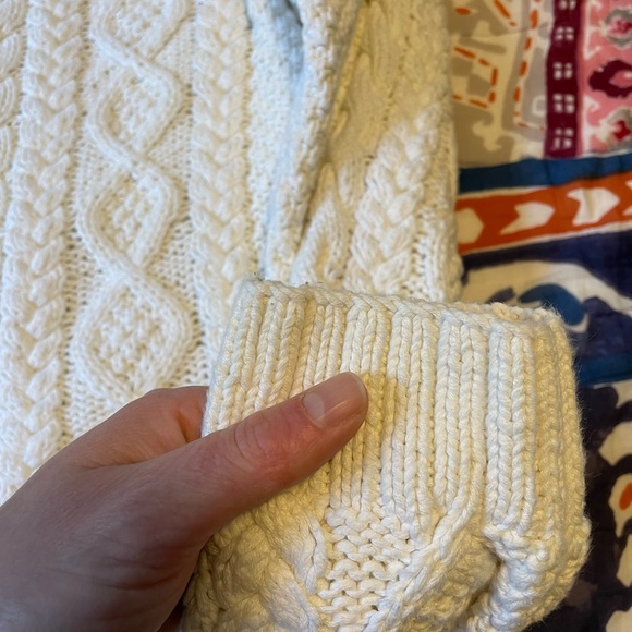 Cotton fisherman sweater- lands end - Picture 4 of 5